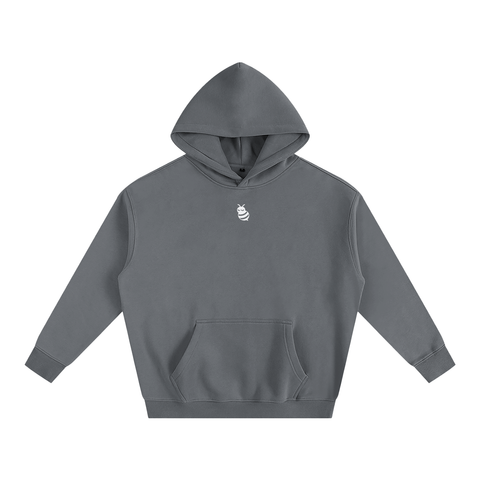 gray hoodie TNB's front side with white text 