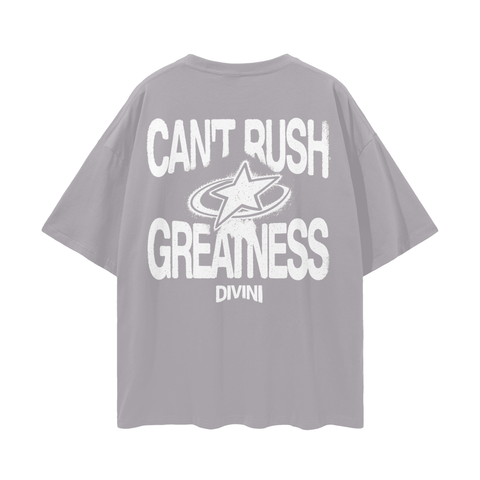 Light Gray t-shirt with white text and logo on a white background