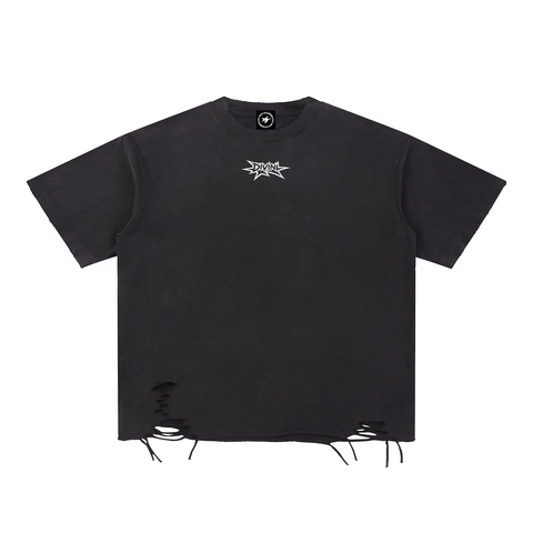 Divine Intervention Snow Washed Raw-Hem T-Shirt