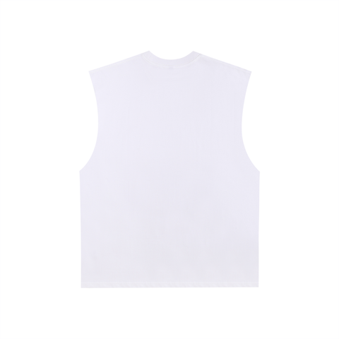 White sleeveless top on a white background