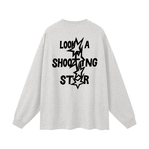 Oat Gray sweatshirt with black text and star graphic on a white background