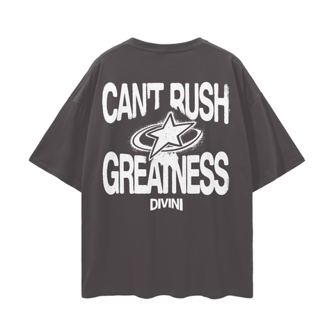 Dark Black t-shirt with white text and star graphic on a white background