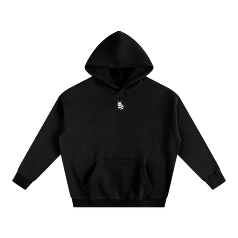 black hoodie TNB's front side with white text 